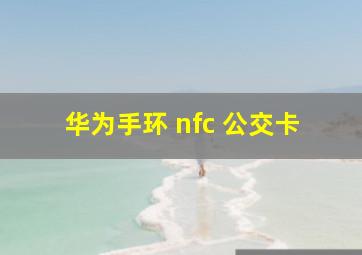 华为手环 nfc 公交卡